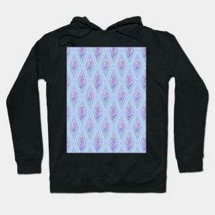 Fantasy Flowers on Dreamy Blue Hoodie